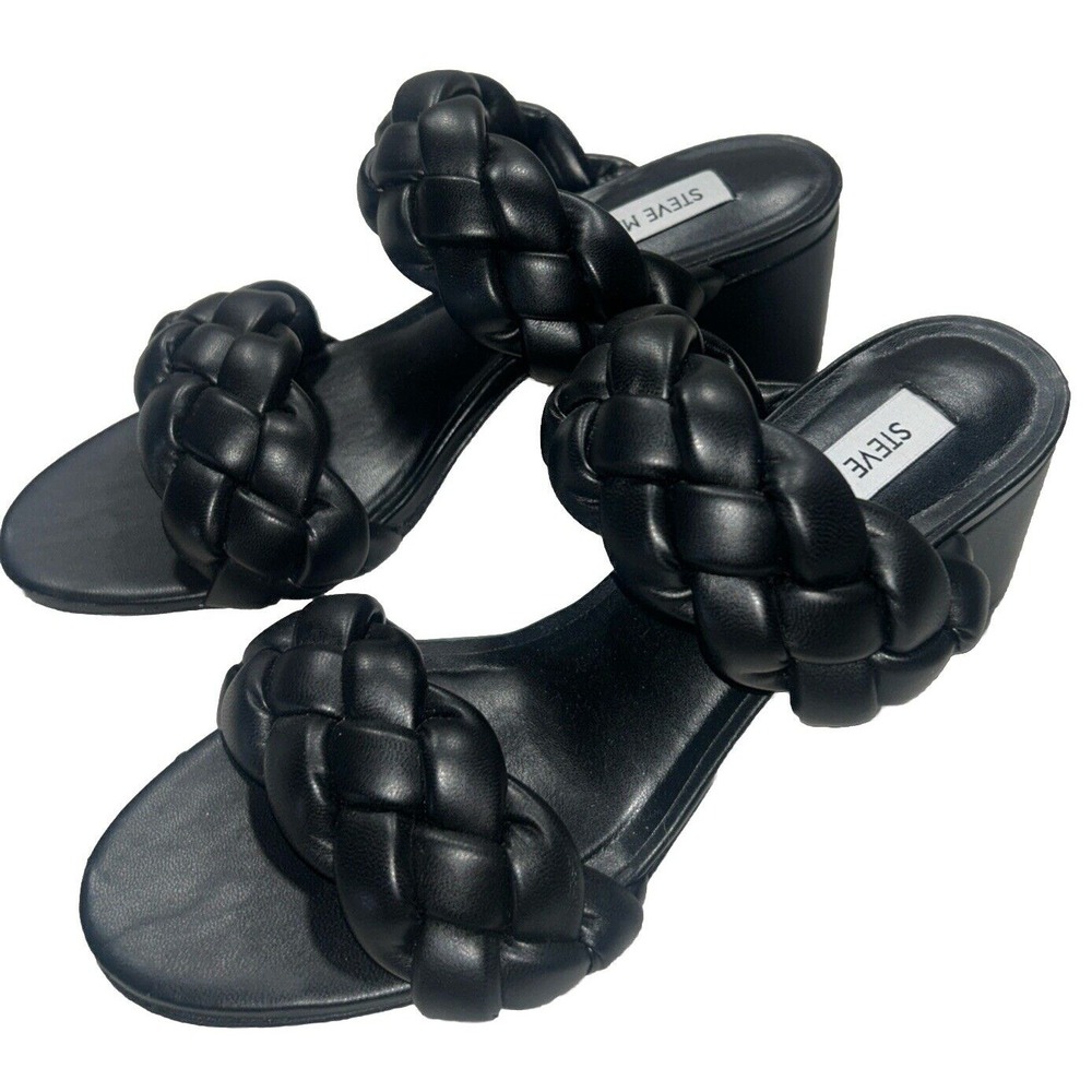 Steve Madden Womens Ideals‎ Sandals Black, Size 7.5